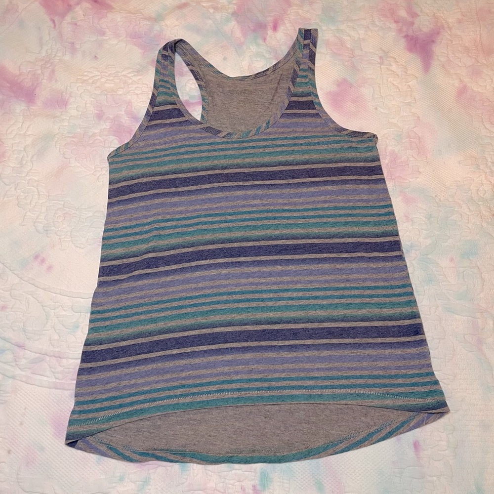 Xhiliration striped tank top size small